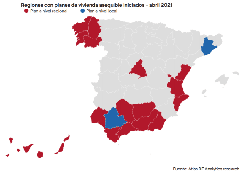 Espana mapa de politicas de vivienda