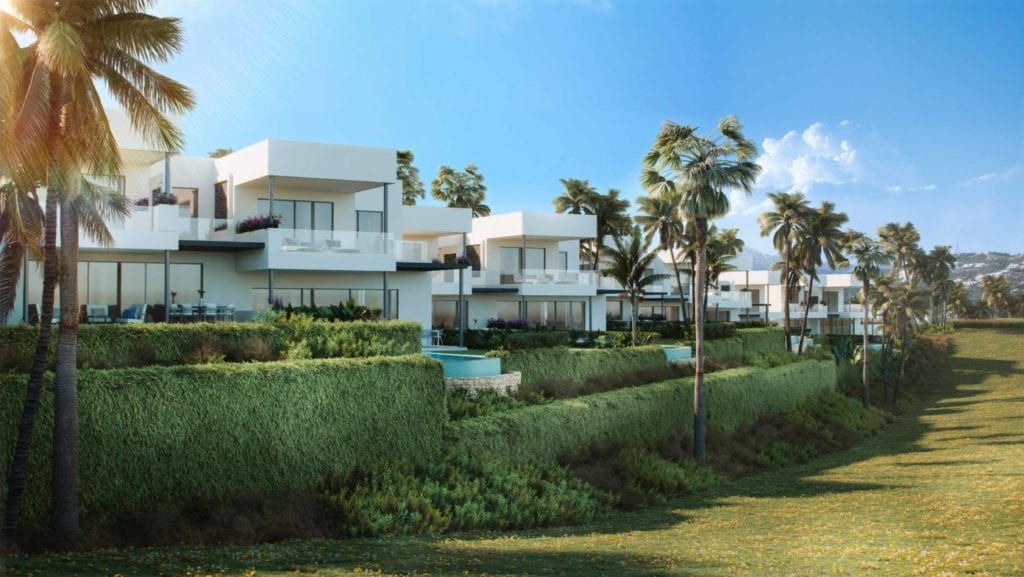 Varias de las viviendas que integraran la promocion Sunrise de AEDAS Homes en su proyecto Soul Marbella
