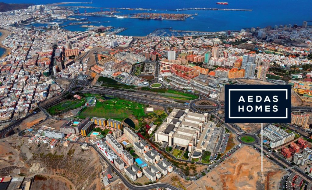 Localizador de la ubicación donde se ubicará el segundo proyecto de AEDAS Homes en Las Palmas de Gran Canaria.