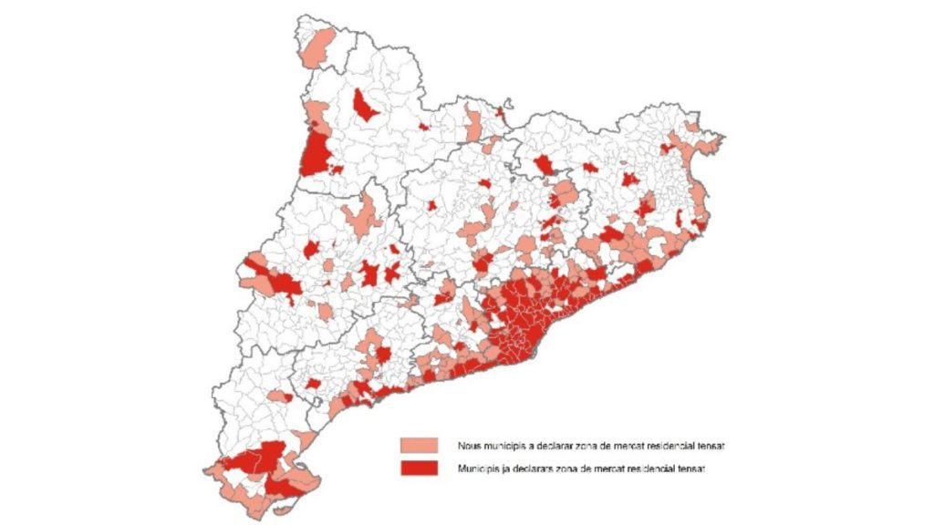 La Generalitat catalana declara 131 nuevas zonas tensionadas para limitar el precio del alquiler