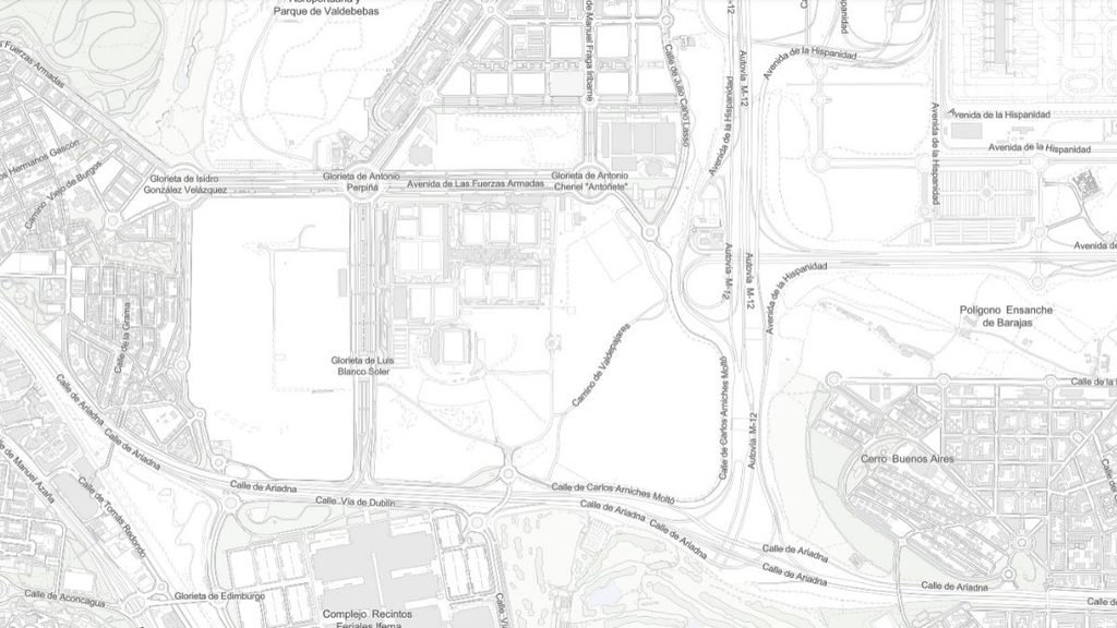 Mapa parcelas Real Madrid (Valdebebas, Madrid)