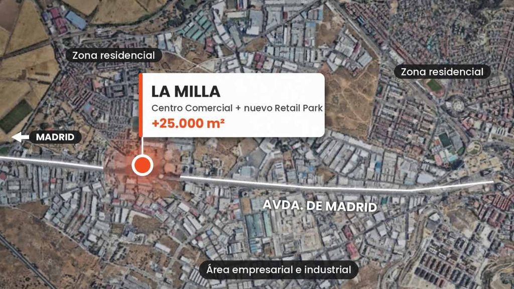 El centro comercial La Milla, en Arganda del Rey (Madrid), prepara su expansión con un nuevo retail park